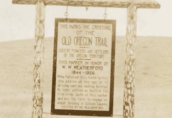 Oregon Trail marker 