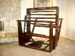 Weaving loom designed and built by Roger Hayward for use by his wife Betty, ca. 1930s.