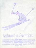 Flyer for a lecture by Fritz Marti titled "Wintersport in Switzerland," November 5, 1932.