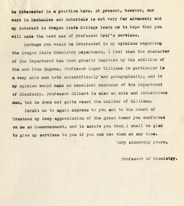 Letter from Linus Pauling to William Jasper Kerr. Page 2. August 22, 1933
