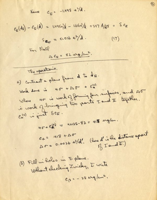 "Zwicky's Theory." Page 3. 1930