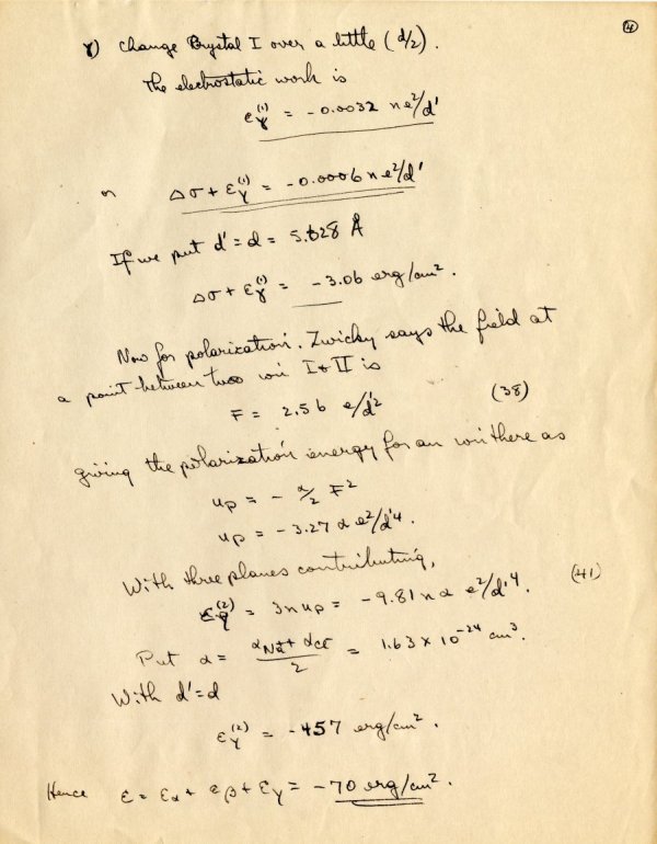 "Zwicky's Theory." Page 4. 1930