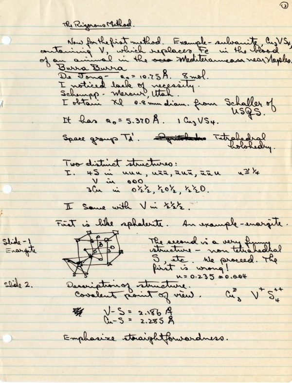 "The Determination of the Structure of Crystals with X-Rays." Page 2. 1932