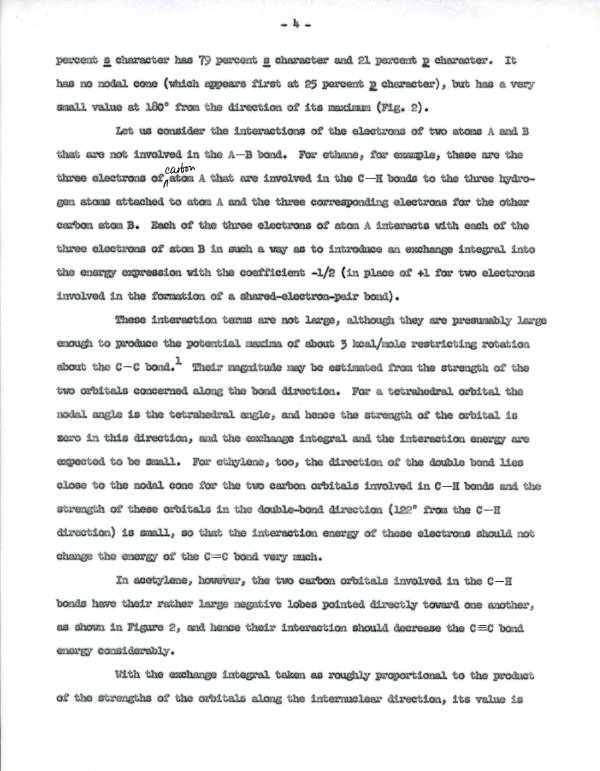 "The Carbon-Carbon Triple Bond and the Nitrogen-Nitrogen Triple Bond." Page 4. February 2, 1961
