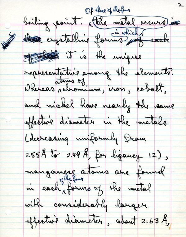 The Valence and Magnetic Moment of the Manganese Atom in Manganese Metal and Alloys Page 2. June 19, 1963