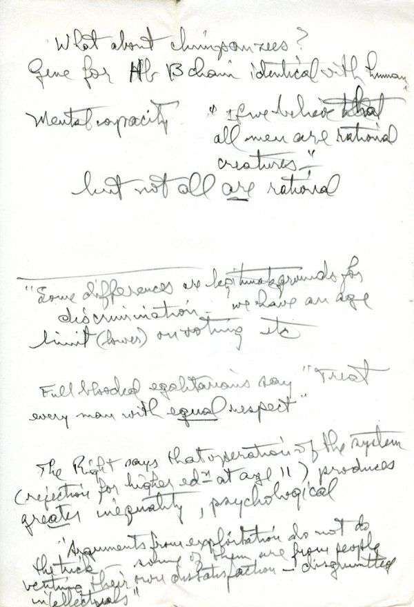 Notes on a Talk Given by Philosopher Rhagavan N. Iyer. Page 2. April 14, 1964