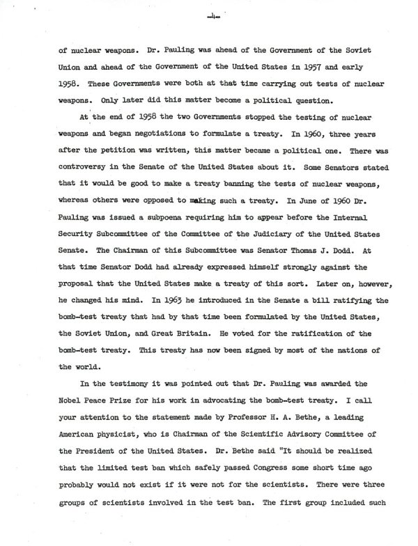 Statement by Linus Pauling about St. Louis Trial. Page 4. March 22, 1964