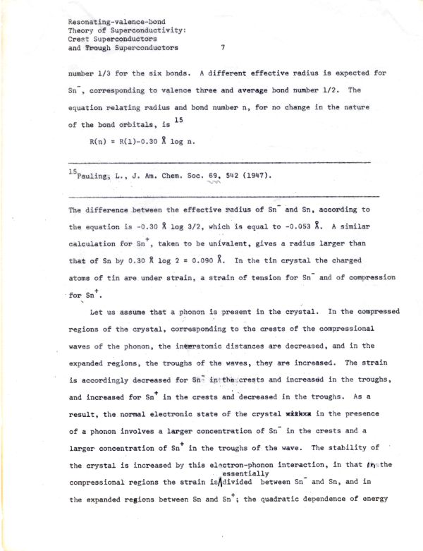"The Resonating-Valence-Bond Theory of Superconductivity: Crest Superconductors and Trough Superconductors." Page 7. March 6, 1968