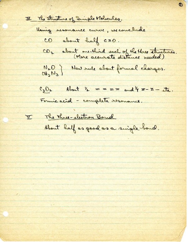 Interatomic Distances and the Structure of Simple Molecules. Page 5. June 19, 1934