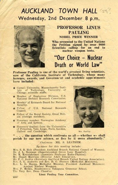 "Our Choice - Nuclear Death or World Law." Program - Page 1. December 2, 1959