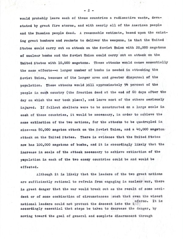 "The Significance of the Bomb-Test Negotiations." Page 2. November 12, 1961