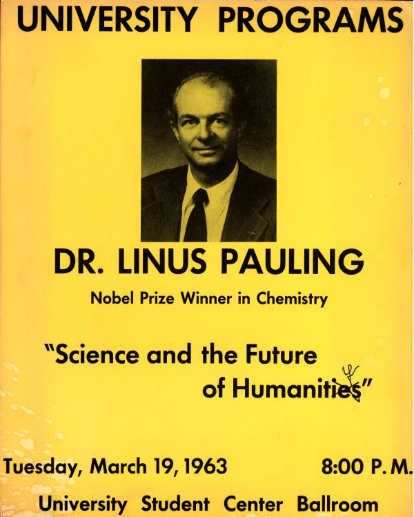 Flyer: "Science and the Future of Humanity." Page 1. March 19, 1963
