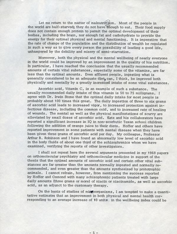 "The Possibilities for Social Progress" Page 5. August 4, 1969