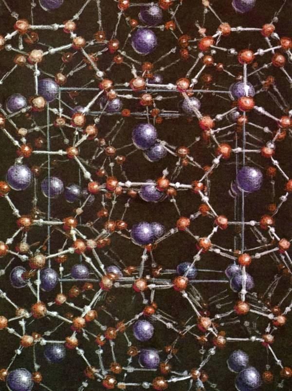 Pastel drawing of Xenon Hydrate. Page 1. 1964