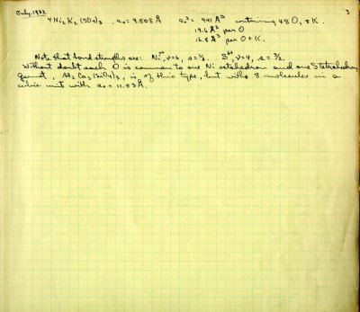 Notes re: 4Ni2K2(SO4)3. Page 3. July 1932
