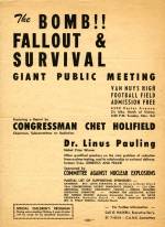"The Bomb!! Fallout & Survival Giant Public Meeting."