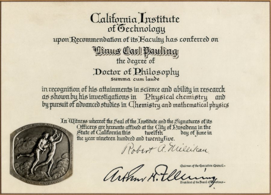 California Institute of Technology, Diploma, Doctor of Philosophy, summa cu...