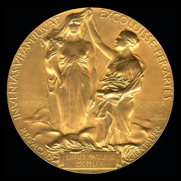Nobel Prize for Chemistry. Medal - Reverse. December 10, 1954
