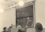 Linus Pauling lecturing in Copenhagen, Denmark.