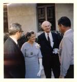 Linus and Ava Helen Pauling at a Nobel Peace Prize celebration held for them by the Caltech Biology Department