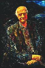 Oil painting of Linus Pauling.