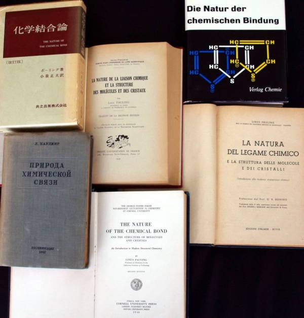 Covers of several different editions of The Nature of the Chemical Bond.