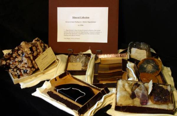 Parts of Robert Oppenheimer's mineral collection, given to Linus Pauling.