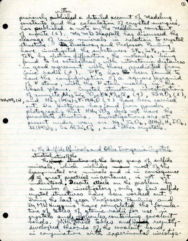 "Report on Research Supported by Rockefeller Fund, July 1, 1932 - July 1, 1933." Page 3. July 1, 1933