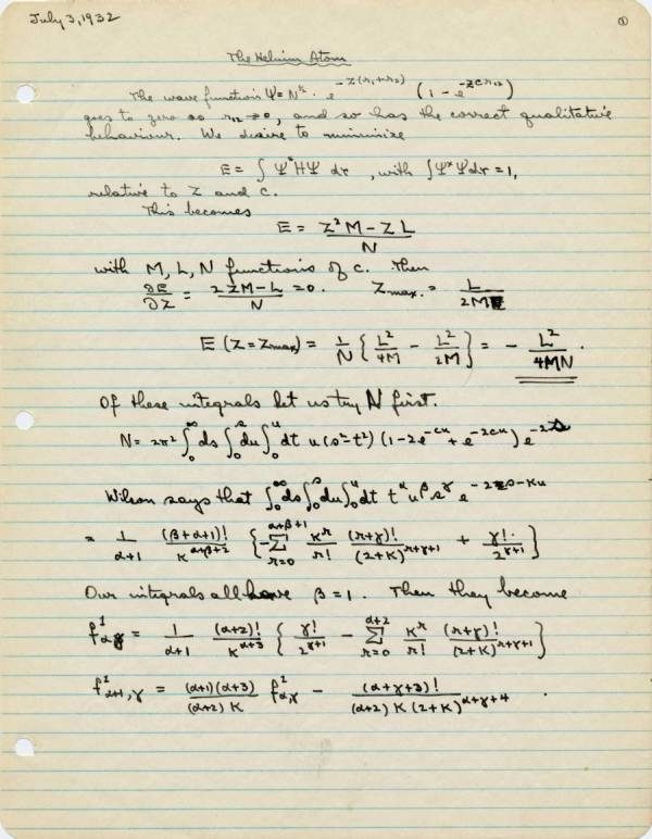 M.I.T. Lectures. Part 2 - Page 1. April 1932 - April 1933
