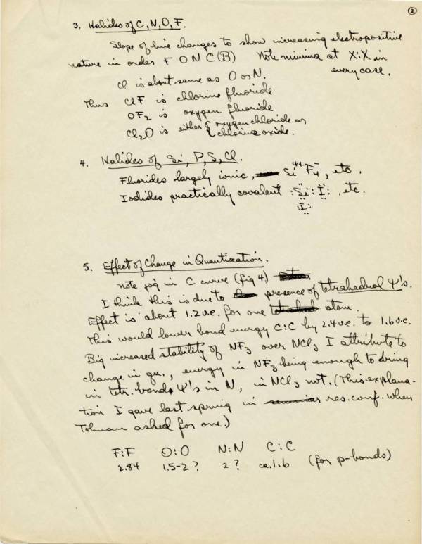 "Dissociation Energies of Halogen Compounds." Page 2. November 11, 1931