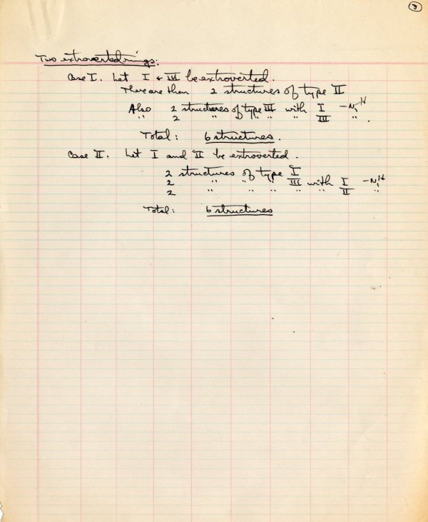 "Determination of Number of Unexcited Electron Structures for Porphyrins." Page 3. June 4, 1944