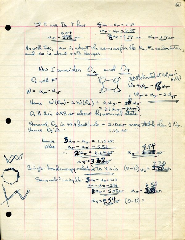"Dissociation Energies of Elementary Diatomic Molecules." Page 4. April 17, 1949