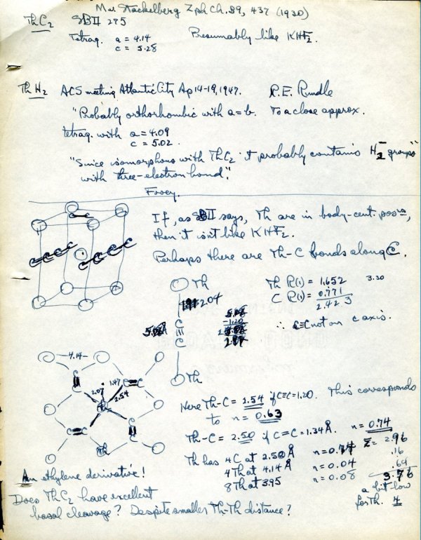 Notes re: compounds of Uranium and Thallium. Page 7. August 9, 1949