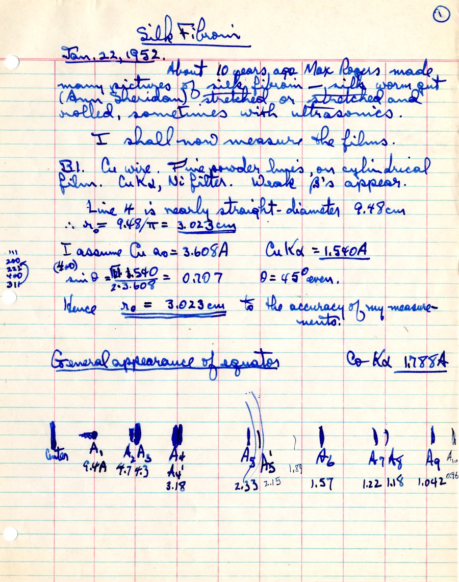 1952 Notes - Page 1