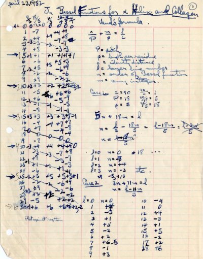 Notes re: the collagen helix Page 1. March 25 - April 23, 1952