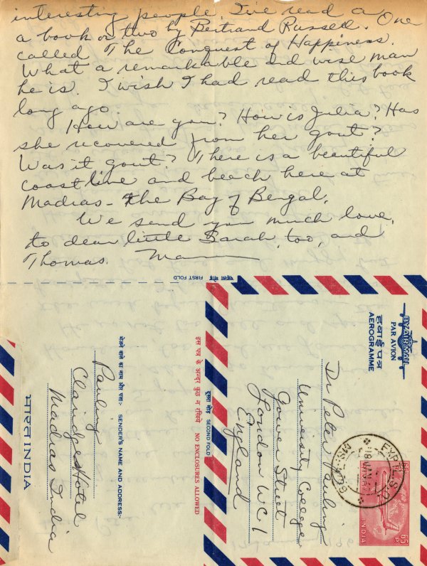 Letter from Ava Helen Pauling to Peter Pauling. Page 2. January 17, 1967