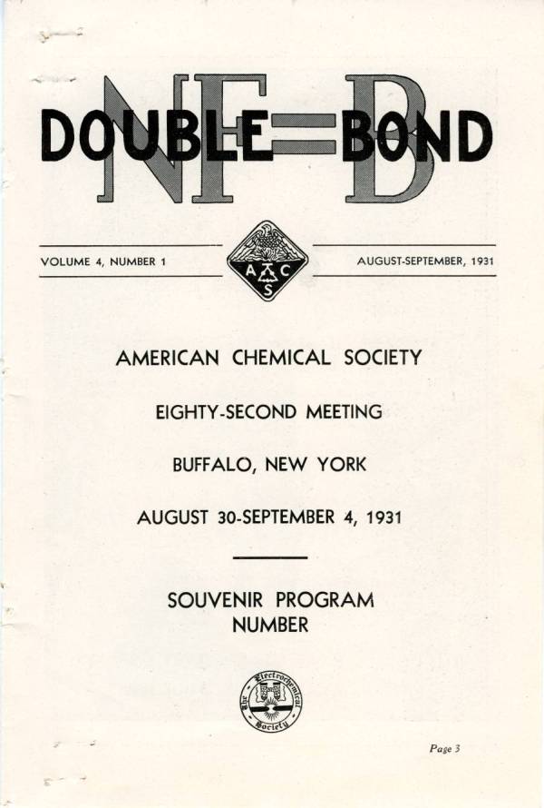 Program: NF=B Double Bond Page 1. August 31, 1931