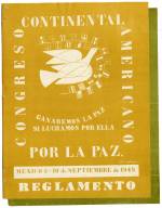 Flyer: Congreso Continental Americano Por la Paz, Mexico.