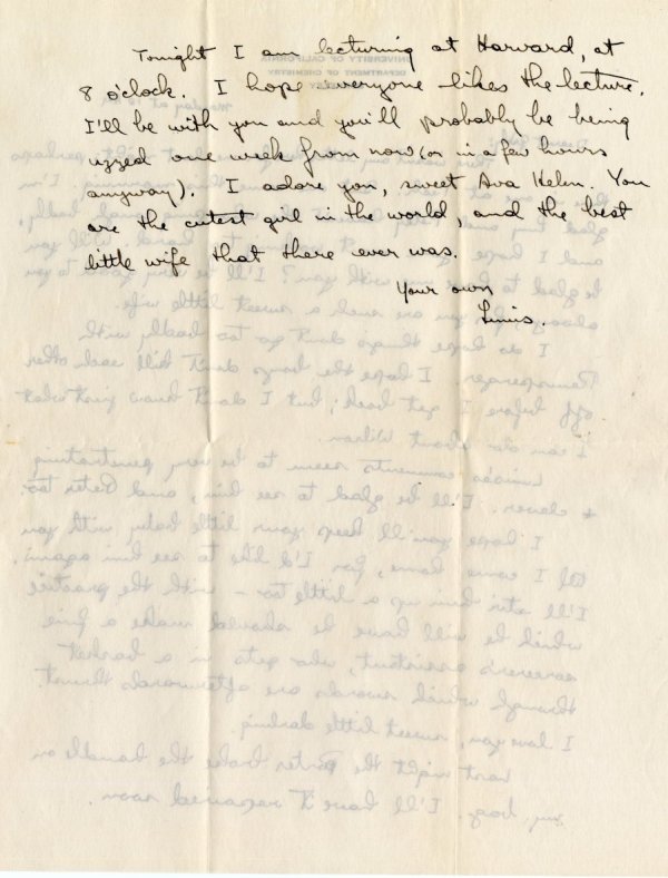 Letter from Linus Pauling to Ava Helen Pauling. Page 2. May 23, 1932