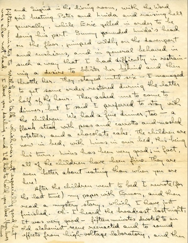 Letter from Linus Pauling to Ava Helen Pauling. Page 2. December 15, 1935