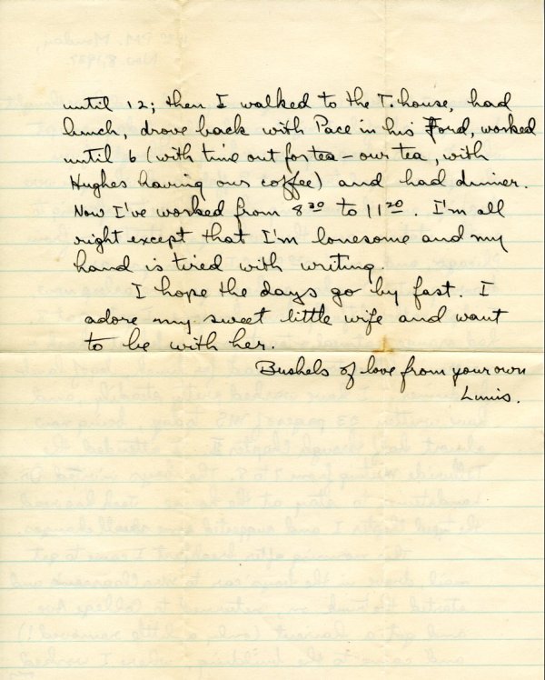 Letter from Linus Pauling to Ava Helen Pauling. Page 2. November 8, 1937