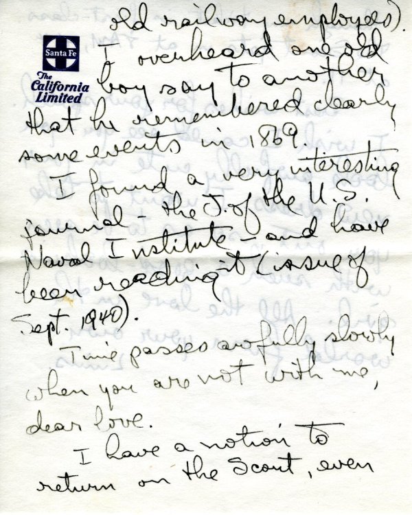 Letter from Linus Pauling to Ava Helen Pauling. Page 5. September 30, 1940