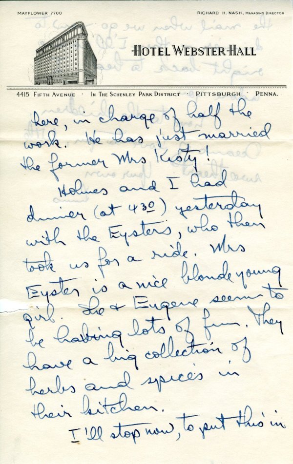 Letter from Linus Pauling to Ava Helen Pauling. Page 3. August 10, 1942