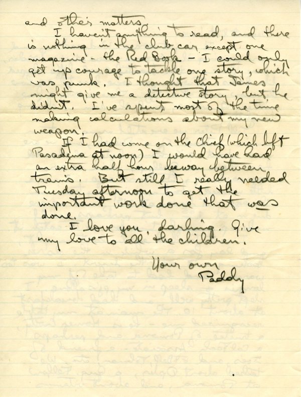 Letter from Linus Pauling to Ava Helen Pauling. Page 2. January 20, 1943