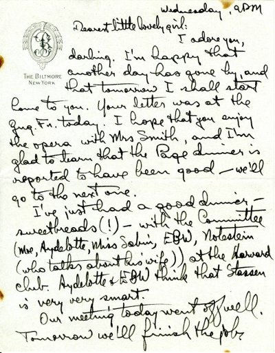 Letter from Linus Pauling to Ava Helen Pauling. Page 1. February 2, 1944