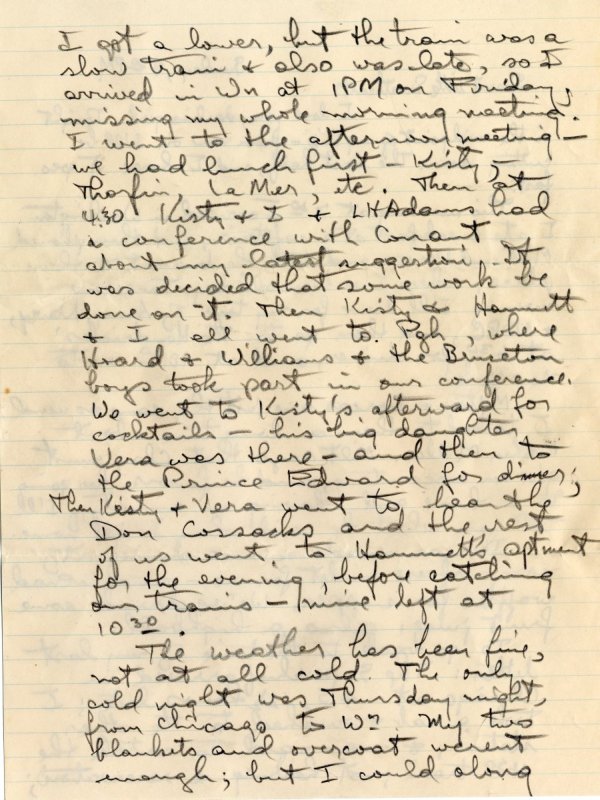 Letter from Linus Pauling to Ava Helen Pauling. Page 2. January 24, 1943