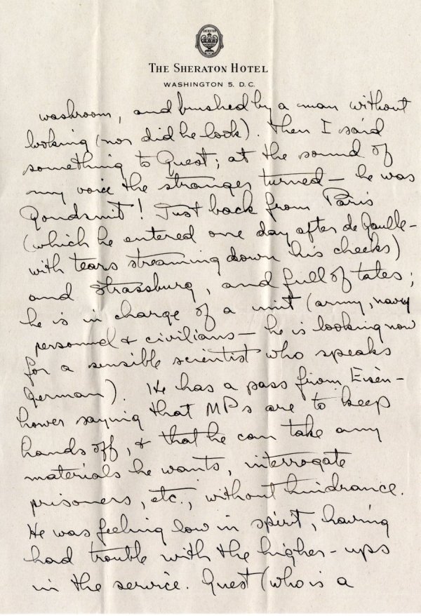 Letter from Linus Pauling to Ava Helen Pauling. Page 2. January 24, 1945