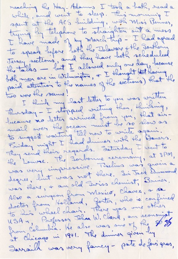 Letter from Linus Pauling to Ava Helen Pauling. Page 2. December 2, 1948