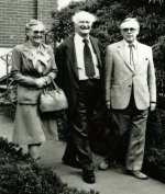 Clara Shoemaker, Linus Pauling and David Shoemaker, Oregon State University, 1983.