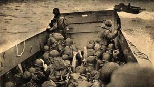 Beach landing on D-day